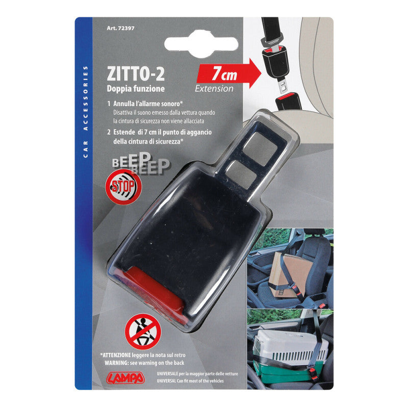 LAMPA ZITTO-2 – UNIVERZALNI SEAT BELT BEEP-STOPPER & 7 CM EXTENDER