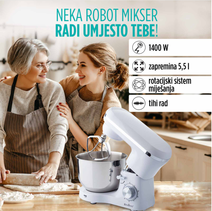 KUHINJSKI ROBOT ROSMARINO INFINITY PRO – 1400W (BIJELI)