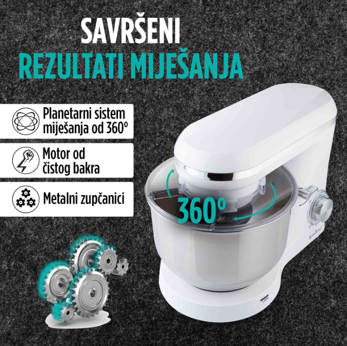 KUHINJSKI ROBOT ROSMARINO INFINITY PRO – 1400W (BIJELI)