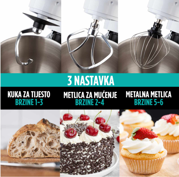 KUHINJSKI ROBOT ROSMARINO INFINITY PRO – 1400W (BIJELI)