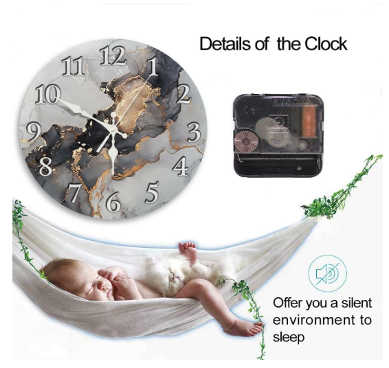 ZIDNI ELEGANTNI MERMERNI SAT Ø 25 cm – MINIMALIZAM KOJI OSTAVLJA UTISAK 🕰️