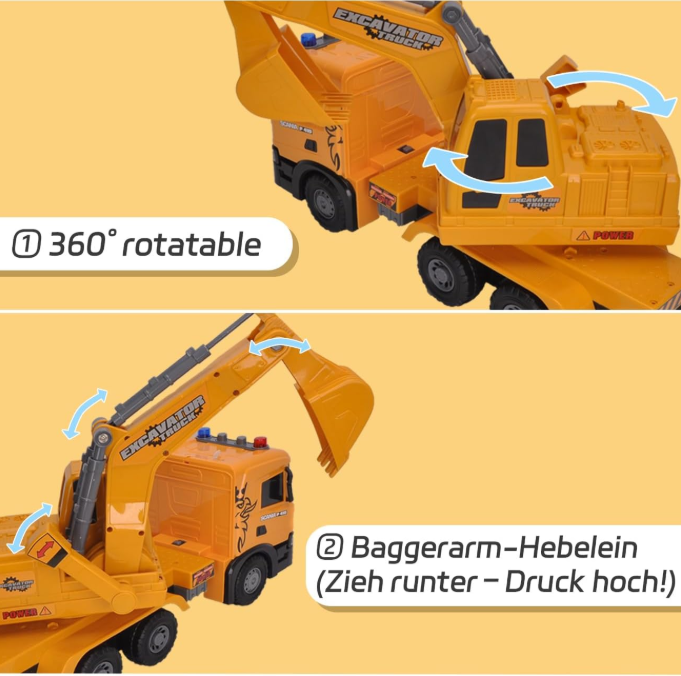 🚜 SUPER BIG TRUCK – EKSKAVATOR SCANIA (SVJETLO + ZVUK)