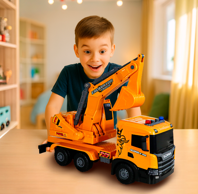 🚜 SUPER BIG TRUCK – EKSKAVATOR SCANIA (SVJETLO + ZVUK)