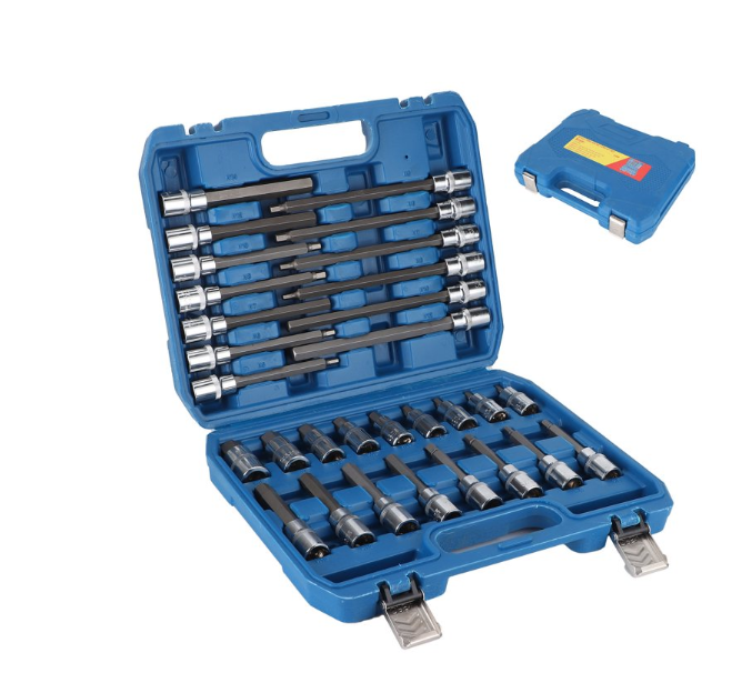 🔧🔥 SET IMBUS NASADNIH KLJUČEVA 1/2″ – 30 KOM | EXTRA DUGI + KRATKI (Cr-V) 🔥🔧