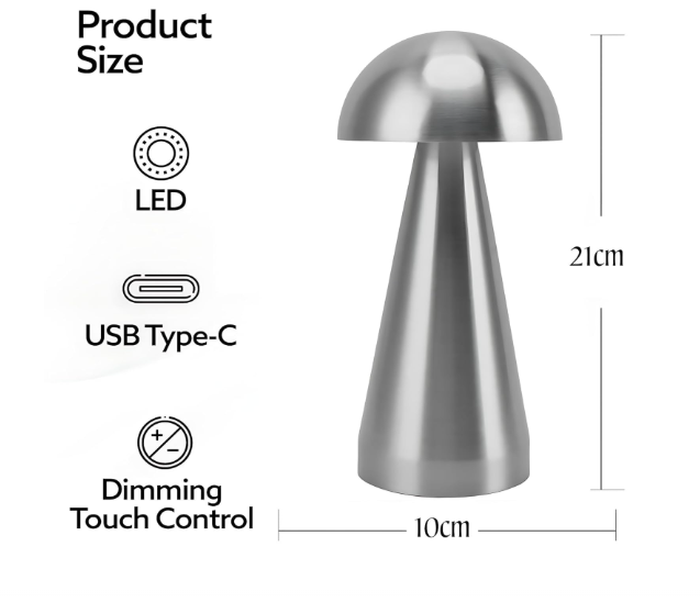 🍄 CYROX TOUCH LED MUSHROOM LAMPA – MINIMALIZAM, ELEGANCIJA I ATMOSFERA U JEDNOM! ✨