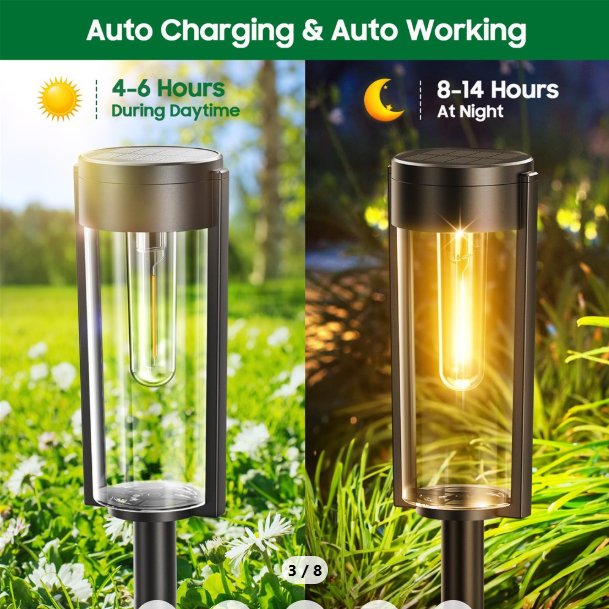 🌞 Y246 SOLARNE BAŠTENSKE LAMPE – SET 4 KOM | VINTAGE IZGLED, MODERNA SNAGA 🌿