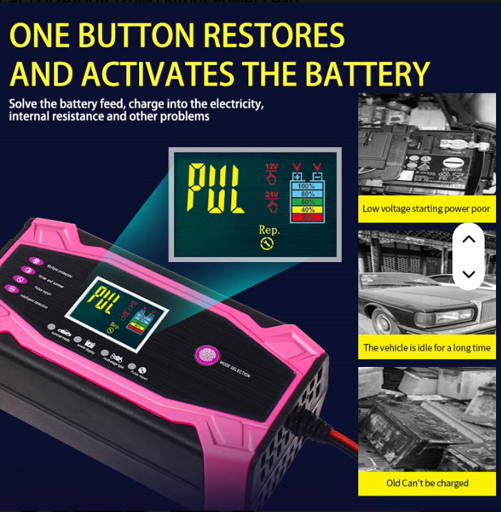 🔋⚡ INTELIGENTNI PUNJAČ AKUMULATORA 12V / 24V – 10A SMART PULSE CHARGER ⚡🔋