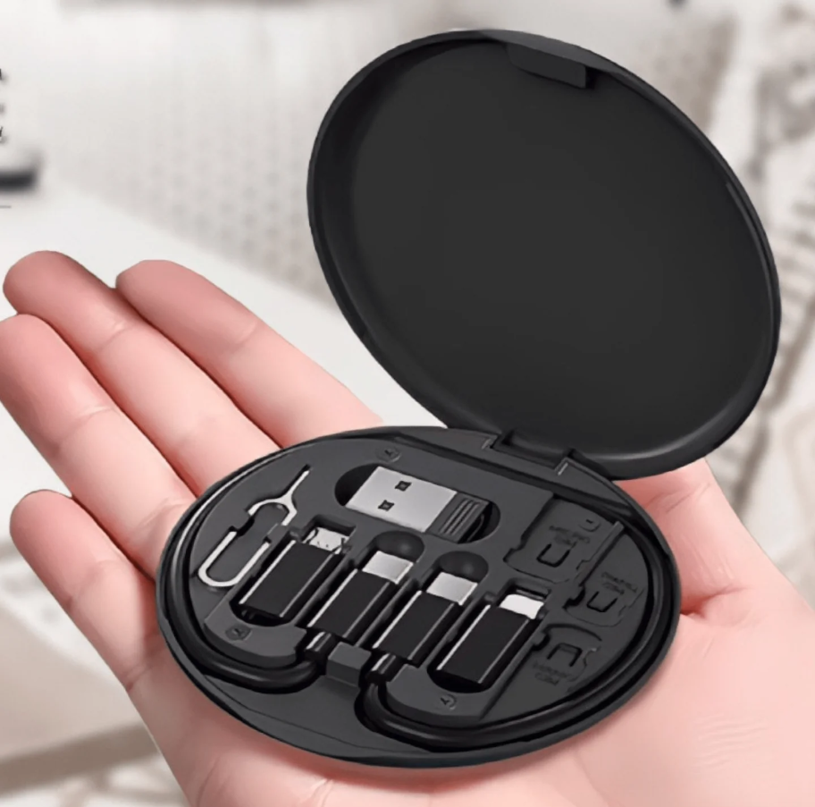 🔌 MULTIFUNKCIONALNA KUTIJA SA KABLOM – SVE U JEDNOM ZA VAŠ TELEFON 🔌 Data Cable Storage Box – Univerzalni kabl za sve telefone!