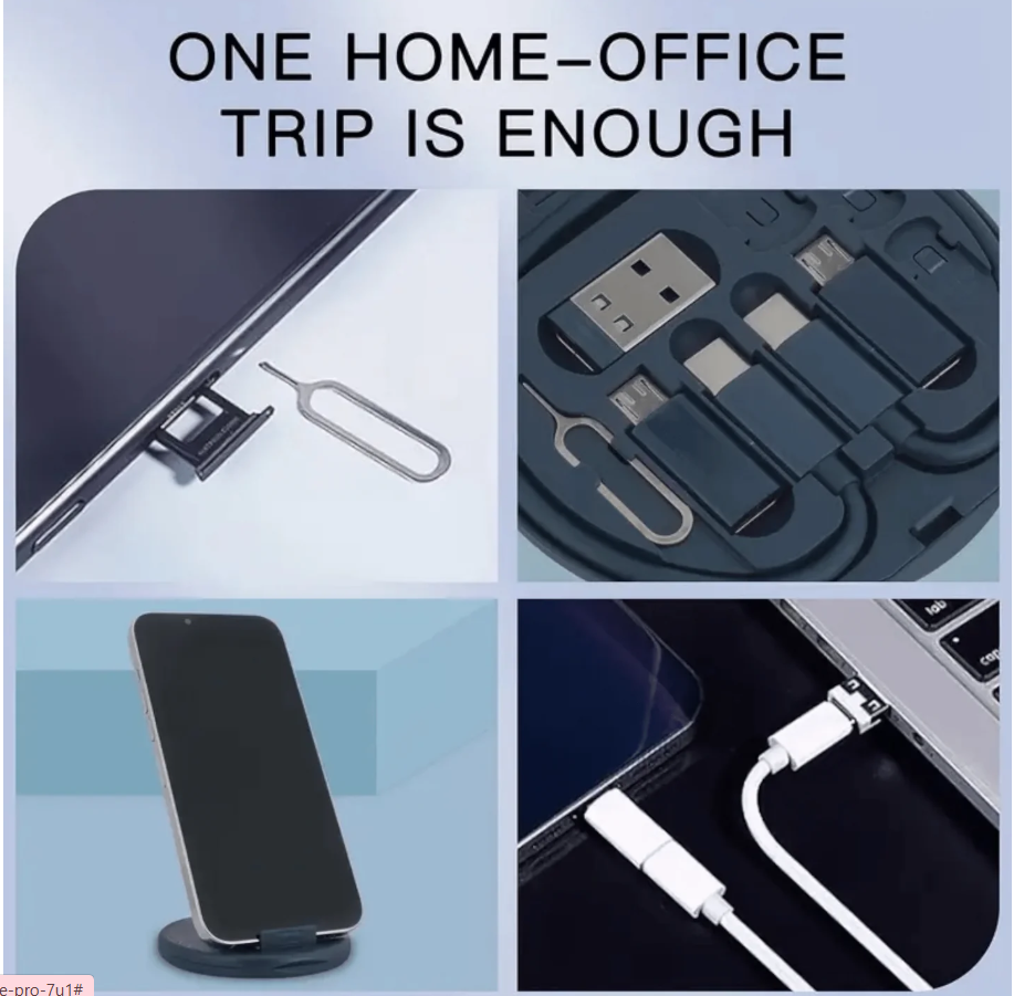 🔌 MULTIFUNKCIONALNA KUTIJA SA KABLOM – SVE U JEDNOM ZA VAŠ TELEFON 🔌 Data Cable Storage Box – Univerzalni kabl za sve telefone!