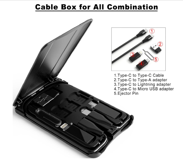 🔋 6u1 MULTIFUNKCIONALNA DATA CABLE BOX SA BEŽIČNIM PUNJENJEM 🔋