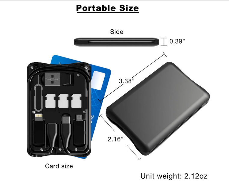 🔋 6u1 MULTIFUNKCIONALNA DATA CABLE BOX SA BEŽIČNIM PUNJENJEM 🔋