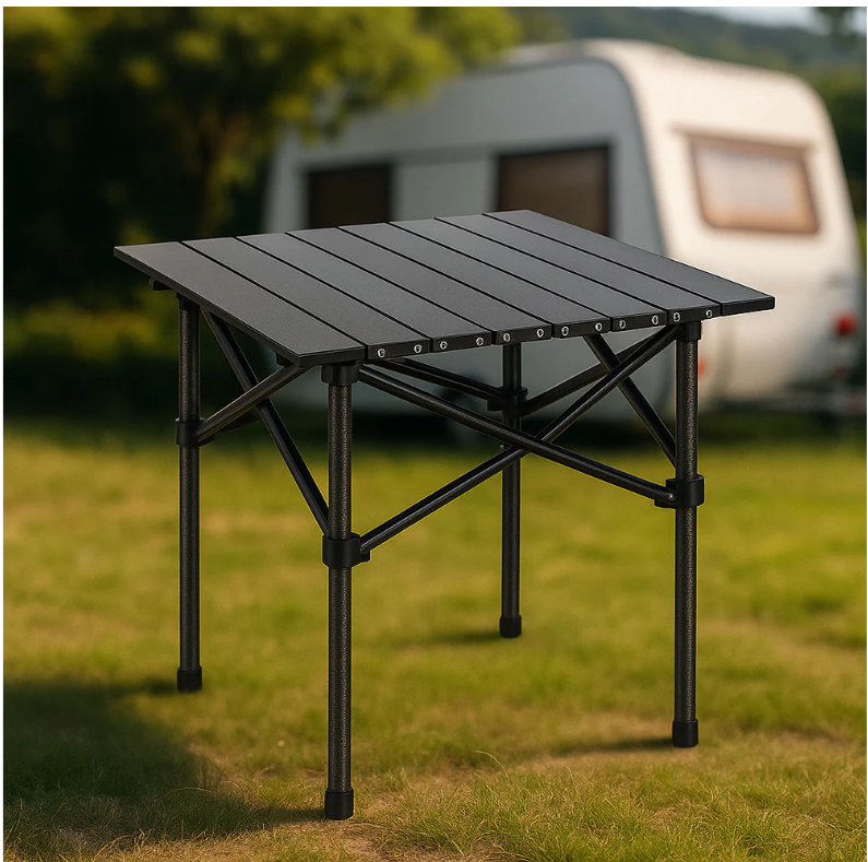 🏕 SKLOPIVI KAMP STO OD KARBONSKOG ČELIKA – IDEALAN ZA KAMP, PIKNIK I ROŠTILJ 🏕