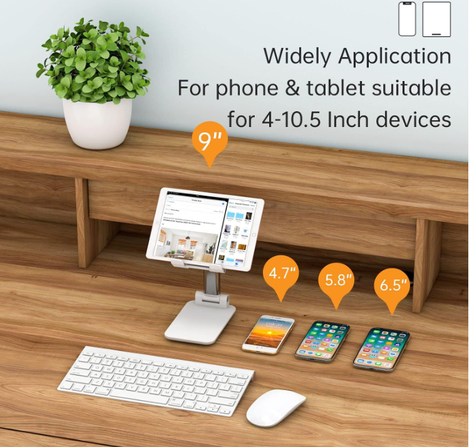 📱✨ SKLOPIVI ALUMINIJUMSKI DRŽAČ ZA TELEFON I TABLET – PODESIVA VISINA I UGAO