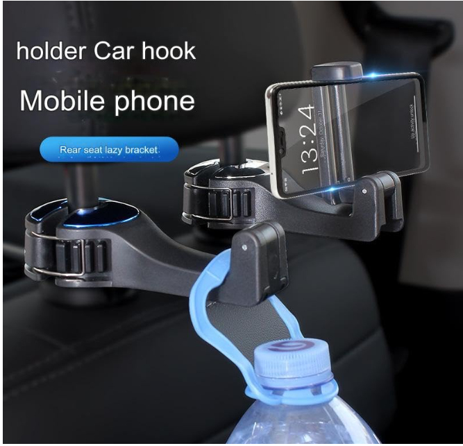 🚗📱 MULTIFUNKCIONALNI DRŽAČ TELEFONA ZA NASLON SJEDIŠTA + SKRIVENI KUKA ZA TORBE