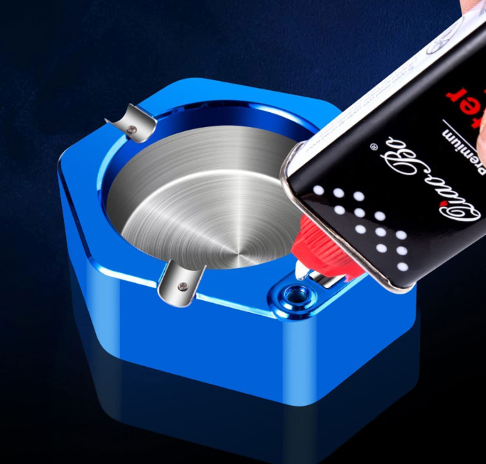 🔥🚬 RETRO METALNA PEPELJARA SA UPALJAČEM – 2u1 LUKSUZNI DIZAJN