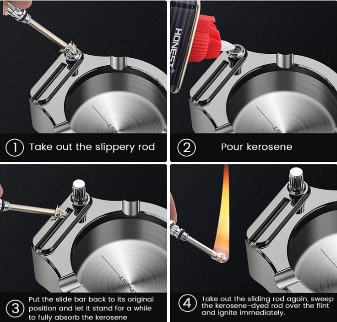 🔥🚬 RETRO METALNA PEPELJARA SA UPALJAČEM – 2u1 LUKSUZNI DIZAJN