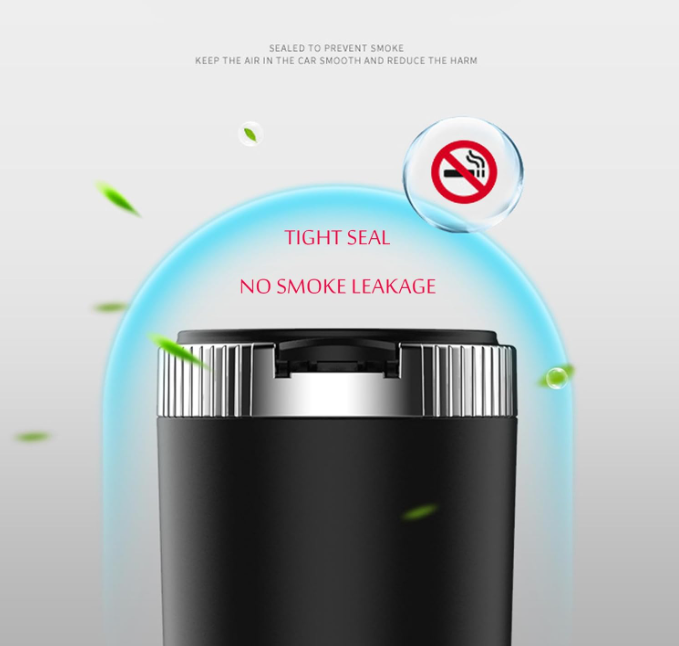 🚗🚬 AUTO PEPELNICA SA LED SVJETLOM I POKLOPCEM – BEZ MIRISA