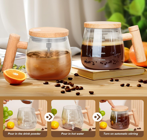 ☕ Self Stirring Mug – Električna šolja koja sama miješa napitke (400 ml)