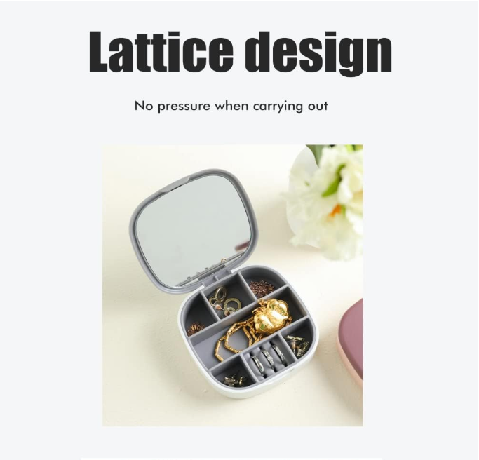 💎 Travel Jewelry Box – Mini kutija za nakit sa ogledalom
