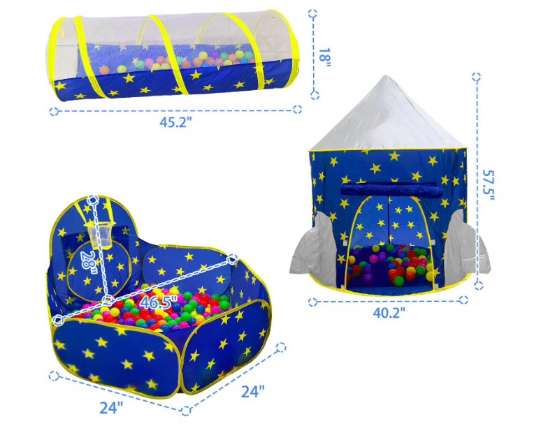 🚀✨ 3u1 DJEČIJI ŠATOR – SVEMIRSKA AVANTURA ZA NAJMLAĐE ✨🚀