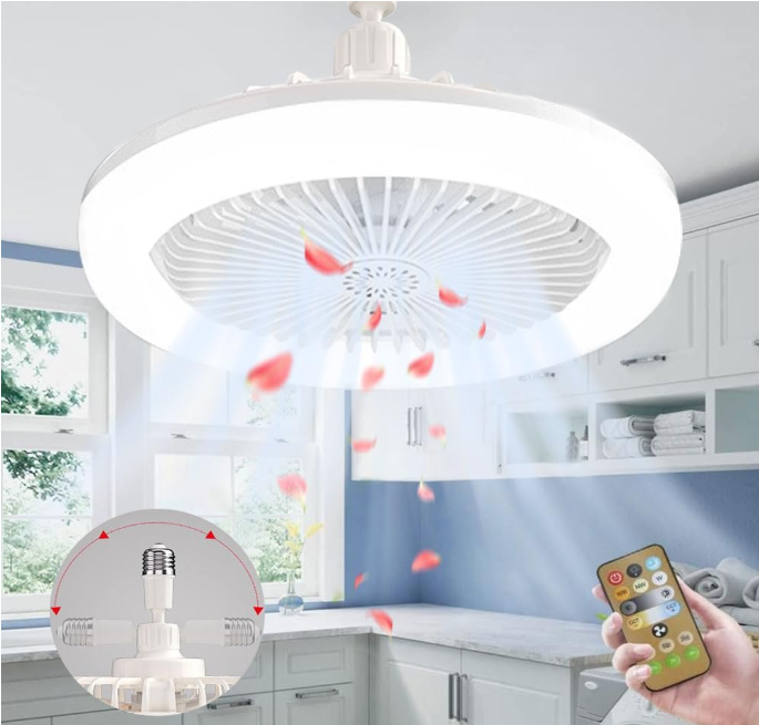 💡🌬️ PLAFONSKI VENTILATOR SA LED SVJETLOM – 2U1 HLADNOĆA I OSVJETLJENJE! 🔥