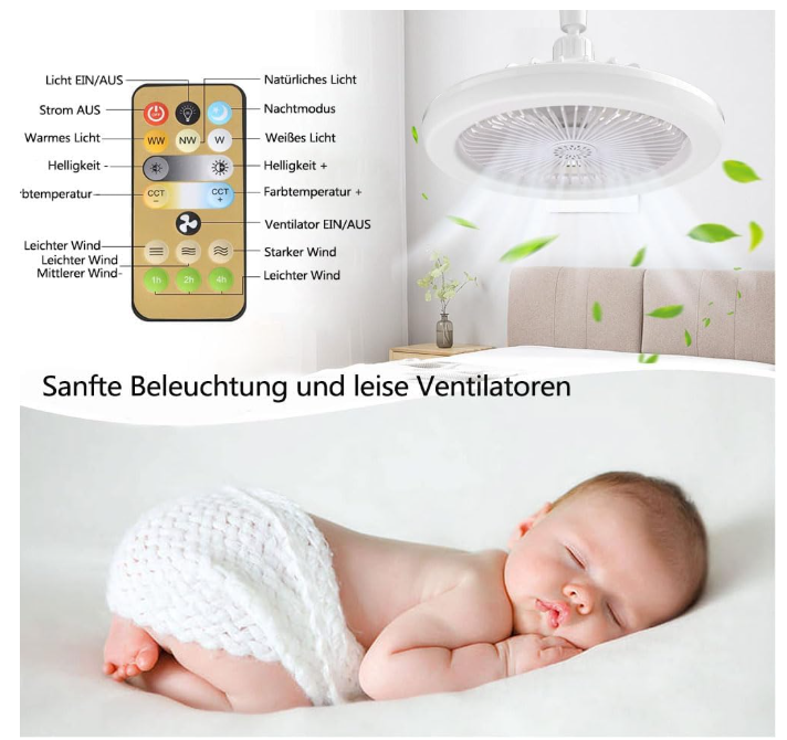 💡🌬️ PLAFONSKI VENTILATOR SA LED SVJETLOM – 2U1 HLADNOĆA I OSVJETLJENJE! 🔥