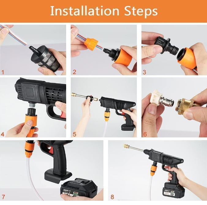 💦🚗 AKU PIŠTOLJ ZA PRANJE – 48V HIGH PRESSURE CLEANER! 🔥