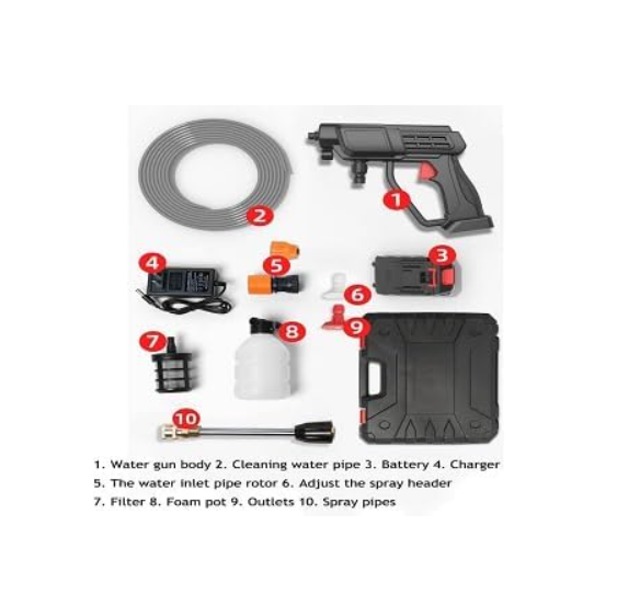 💦🚗 AKU PIŠTOLJ ZA PRANJE – 48V HIGH PRESSURE CLEANER! 🔥