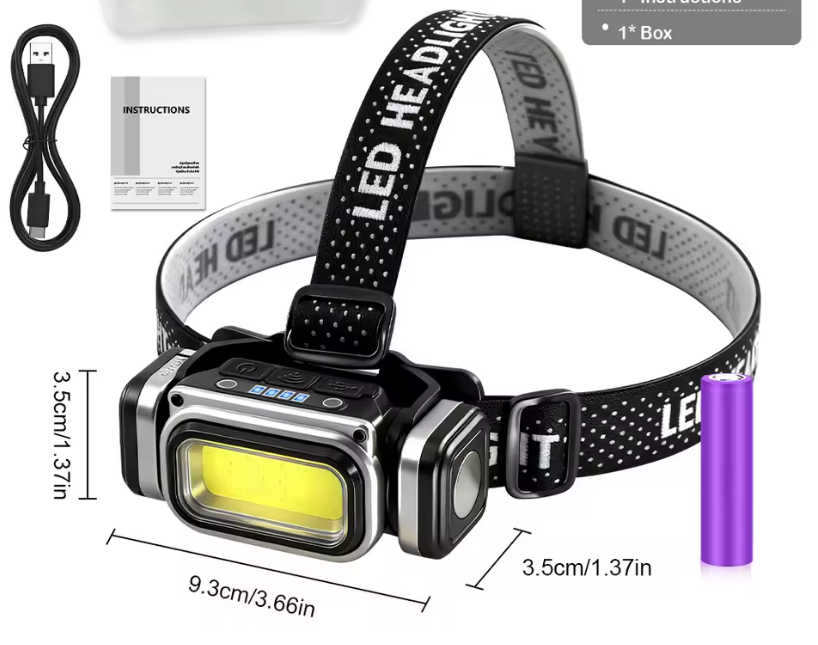 🔦 10000LM ULTRA BRIGHT LED NAGLAVNA LAMPA – SENZOR POKRETA + USB PUNJENJE!