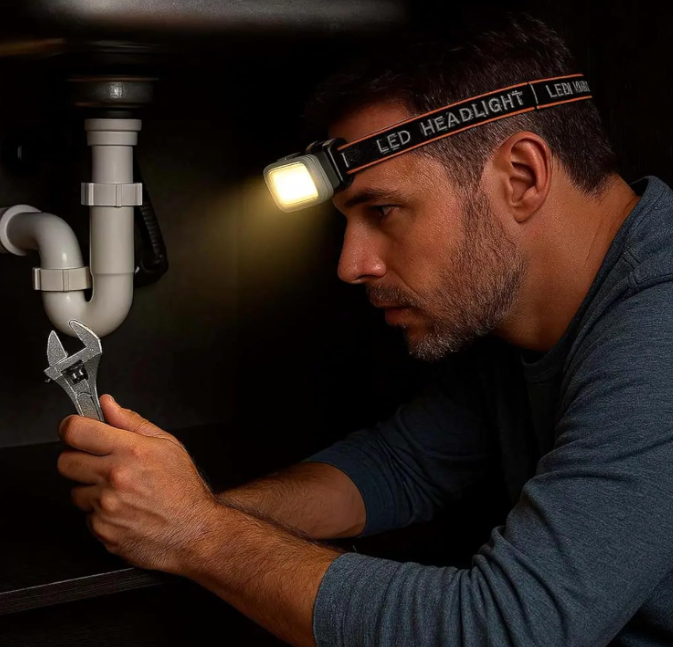 🔦 LED NAGLAVNA LAMPA KX-309 – BIJELO + CRVENO SVJETLO | ULTRA LAGANA + USB-C!