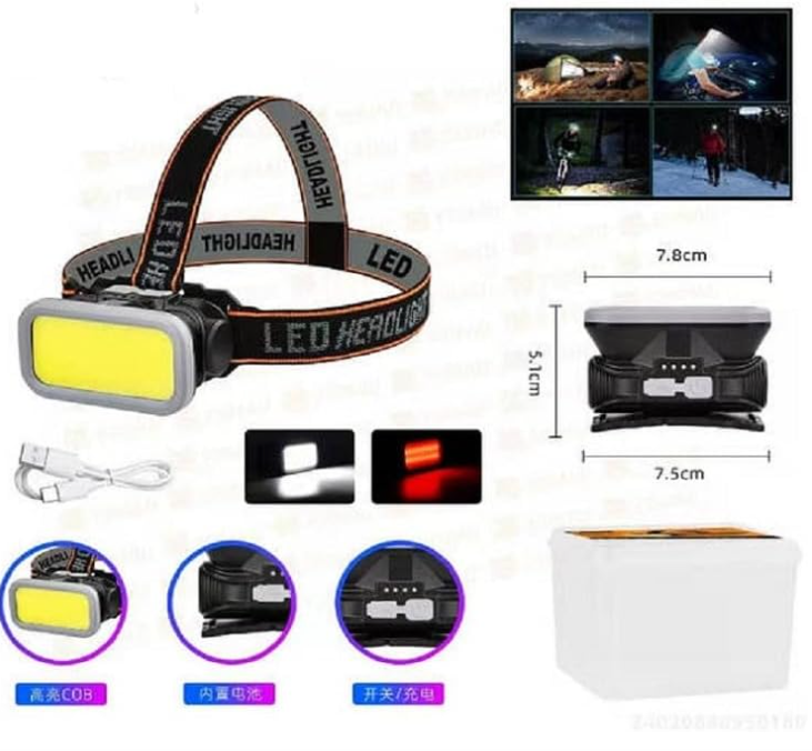 🔦 LED NAGLAVNA LAMPA KX-309 – BIJELO + CRVENO SVJETLO | ULTRA LAGANA + USB-C!