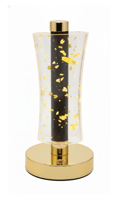 ✨💎 MODERN GOLD FLAKE CRYSTAL LED LAMPA – ELEGANCIJA KOJA OSVAJA NA PRVI POGLED!