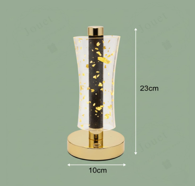 ✨💎 MODERN GOLD FLAKE CRYSTAL LED LAMPA – ELEGANCIJA KOJA OSVAJA NA PRVI POGLED!