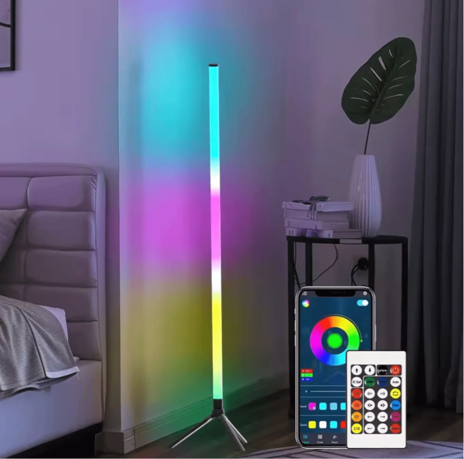 🌈✨ RGB CORNER LED LAMPA (1.2M) – MUSIC SYNC + DALJINSKI | GAMING ATMOSFERA!