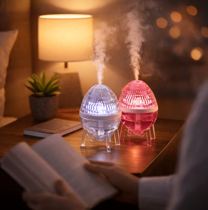 💎✨ AROMA DIFUZER “KRISTALNO JAJE” – 3U1 (MAGLICA + MIRIS + LED AMBIJENT)