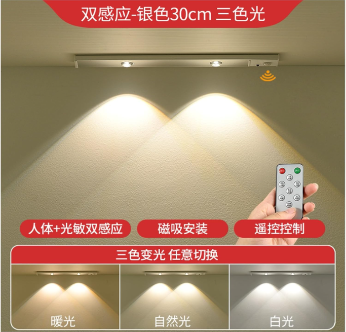 💡✨ LED NIGHT LAMPA 40cm I 30 cm  – SENZOR POKRETA + USB PUNJIVA!