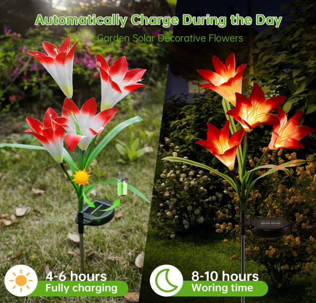 🌸✨ SOLARNE LED LILY LAMPE (2 KOM) – MAGIČNO DVORIŠTE BEZ STRUJE!