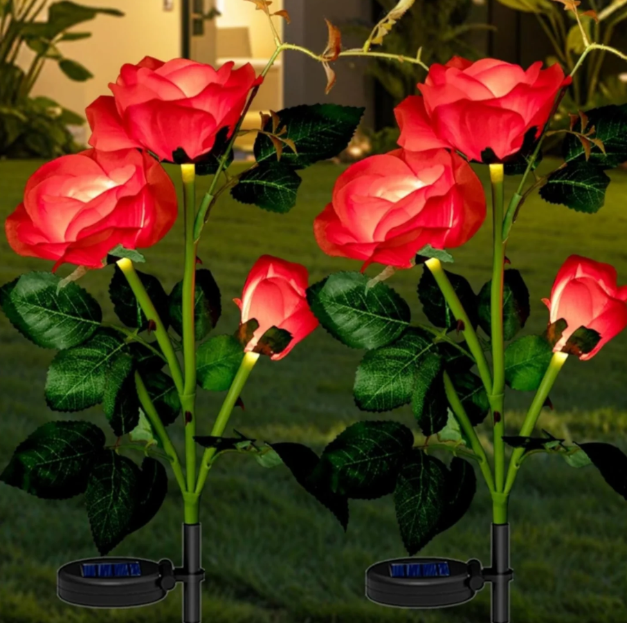 🌹✨ SOLARNE ROSE LED LAMPE (2 KOM) – ROMANTIČNO DVORIŠTE BEZ STRUJE!
