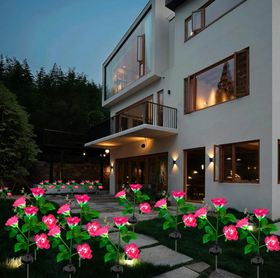 🌹✨ SOLARNE ROSE LED LAMPE (2 KOM) – ROMANTIČNO DVORIŠTE BEZ STRUJE!