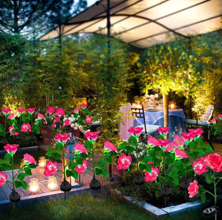 🌹✨ SOLARNE ROSE LED LAMPE (2 KOM) – ROMANTIČNO DVORIŠTE BEZ STRUJE!