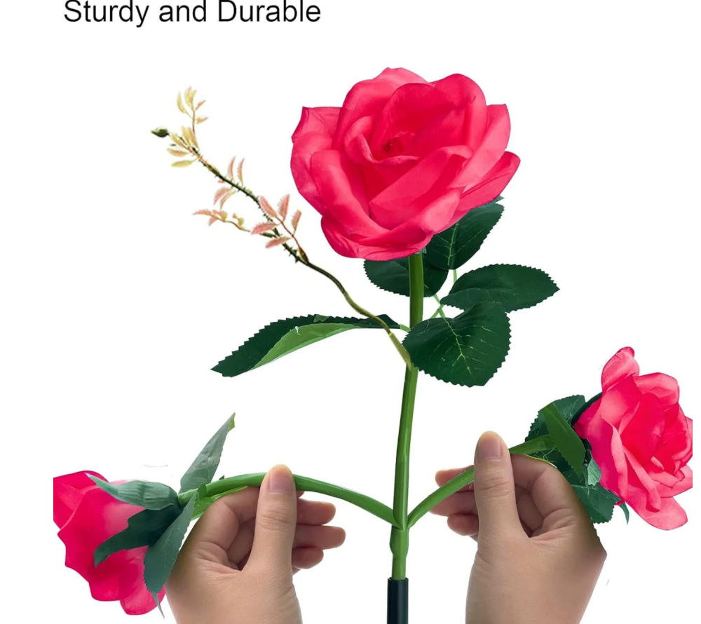 🌹✨ SOLARNE ROSE LED LAMPE (2 KOM) – ROMANTIČNO DVORIŠTE BEZ STRUJE!