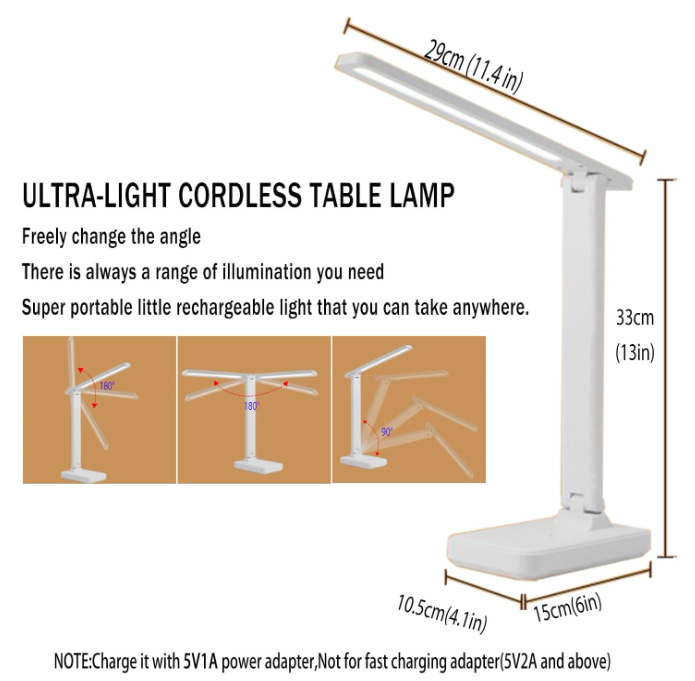 💡📚 LED STONA LAMPA 4000mAh – BEŽIČNA SLOBODA + ZAŠTITA OČIJU!