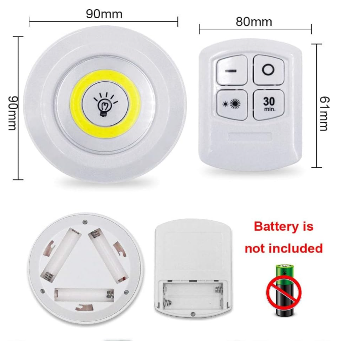 💡 MINI LED LAMPICE SA DALJINSKIM – SET 3 KOM 💡