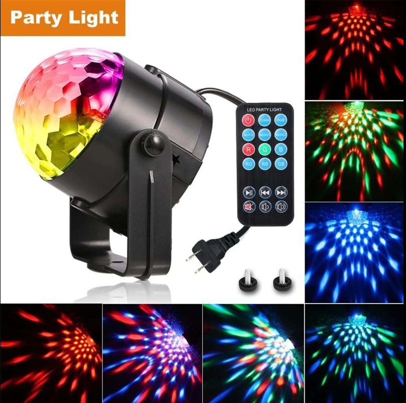 🎉 DISKO LED LAMPA SA DALJINSKIM – RGB PARTY KUGLA 🌈