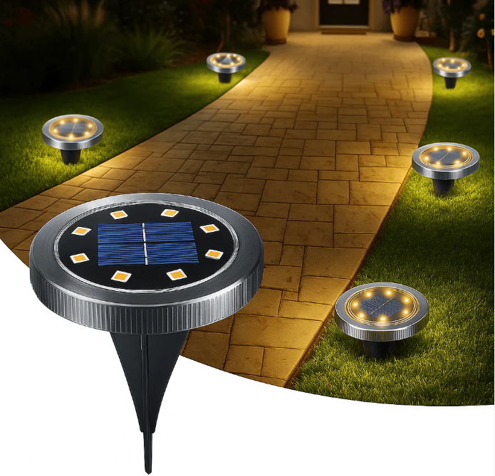 🌟 SOLARNE DISK LAMPE – SET 4 KOM 🌿