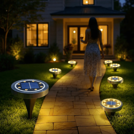 🌟 SOLARNE DISK LAMPE – SET 4 KOM 🌿