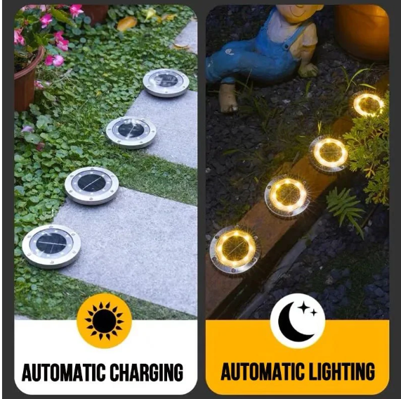 🌟 SOLARNE DISK LAMPE – SET 4 KOM 🌿