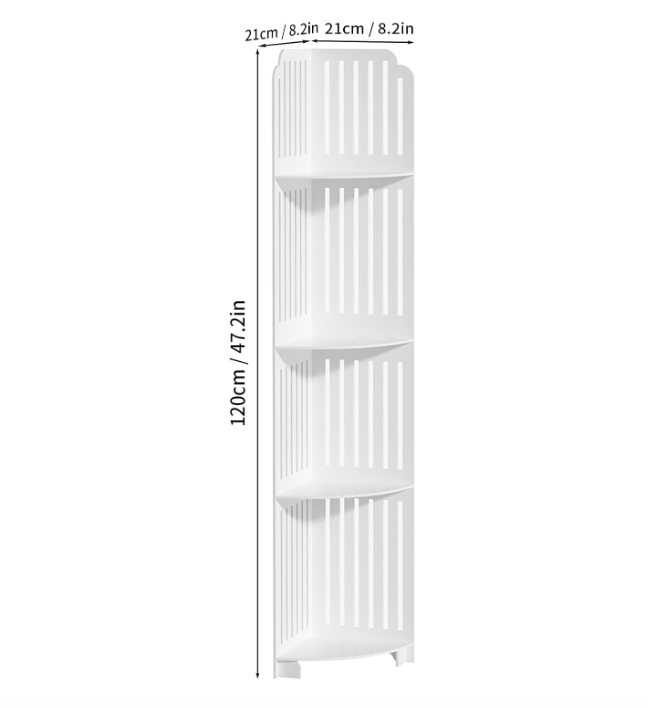 🚿 USKI KUTNI ORMAR 4 ETAŽE – MAKSIMALNO ISKORISTI SVAKI CENTIMETAR!