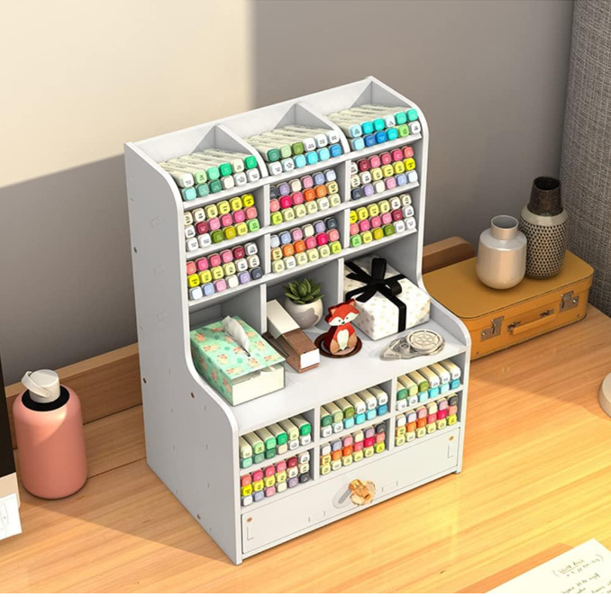 🗂️ ORGANIZATOR ZA STO SA LADICOM – RED NA STOLU = VIŠE PRODUKTIVNOSTI!
