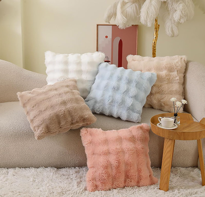 🔥 FLUFFY JASTUČNICE 45x45 cm (SET 2 KOM) – LUKSUZNI KRZNENI IZGLED! 🔥
